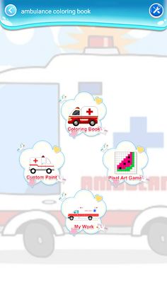ambulance coloring book - Screenshot 2