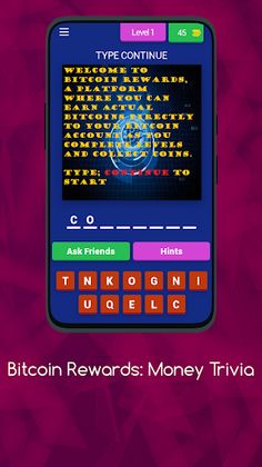 Bitcoin Rewards: Money Trivia - Screenshot 1