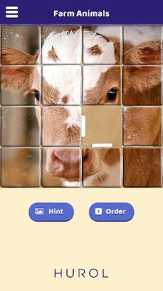 Farm Animals Sliding Puzzle - Screenshot 2
