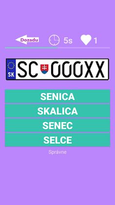 ŠPZ quiz - Screenshot 3