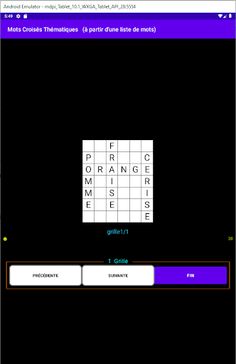 Mots Croisés Thématiques - Screenshot 1