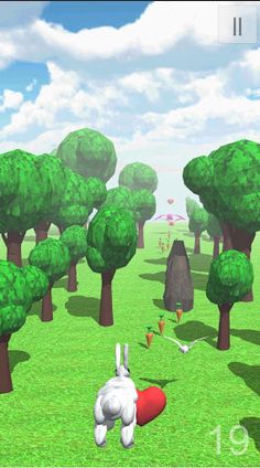 Fluffy Runner: Rabbit Adventur - Screenshot 1
