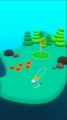 Cliff Golf 3D - Screenshot 1