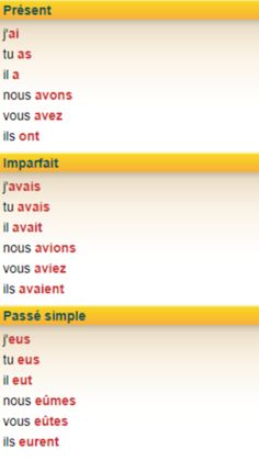 Verbe avoir - Screenshot 1