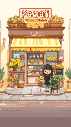 Kawaii Flower Match - Screenshot 1