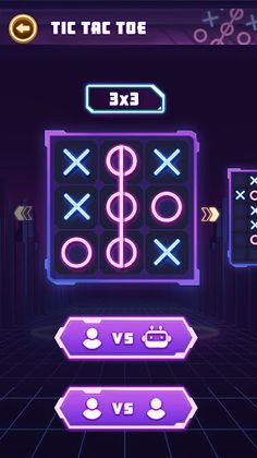 Tic Tac Toe 2 Player: XO Glow - Screenshot 2