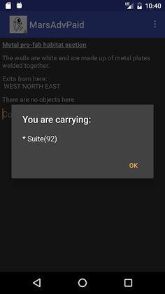Mars Text Adventure - Screenshot 3