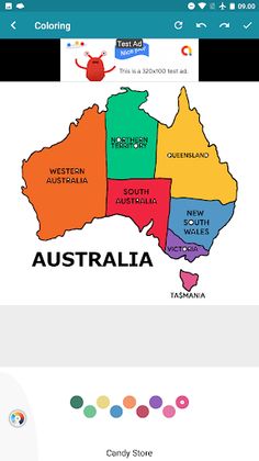 World Map : Coloring - Screenshot 2