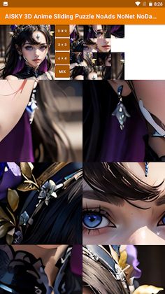 3D Anime Sliding Puzzle Game - Screenshot 4