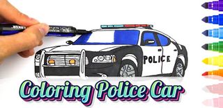 Coloring police car - Screenshot 1