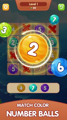 Color Balls - Number Game - Screenshot 1