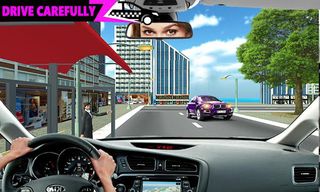 Pink Taxi Driving Game 3D - Screenshot 2