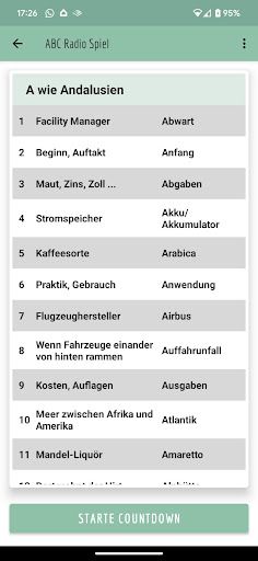 ABC Radio Kultspiel (DE / CH) - Screenshot 1