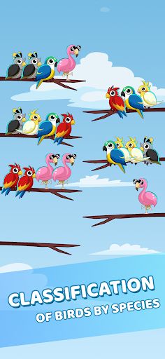 Sort the Birds: Color Sort - Screenshot 1