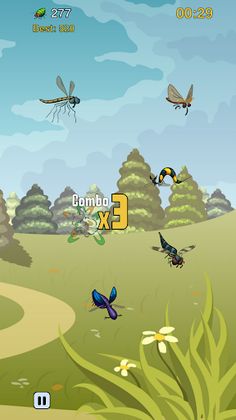 Crazy Bugs: Protect the Flower - Screenshot 1