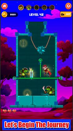 Rescue Warrior Pin Puzzle Game - Screenshot 2