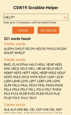 Offline Scrabble Helper - Screenshot 4