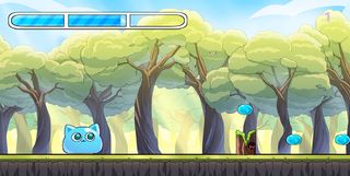 아쿠아 젤리 : Jump Casual Game - Screenshot 1