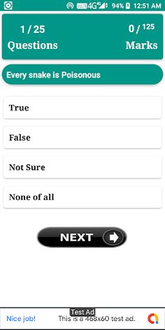 Quiz app - Screenshot 1