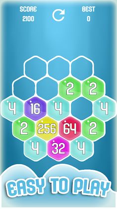 2048 Hexa Number Merge Puzzle - Screenshot 1