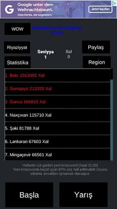 Azəri Krossvord və Söz Oyunu - Screenshot 3