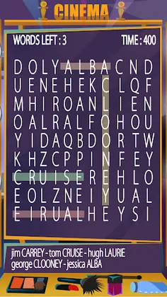 Words Search : Hollywood Stars - Screenshot 1