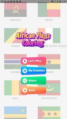 coloring flag African country - Screenshot 1
