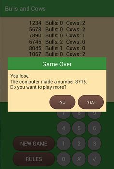 Bulls and Cows - Screenshot 4