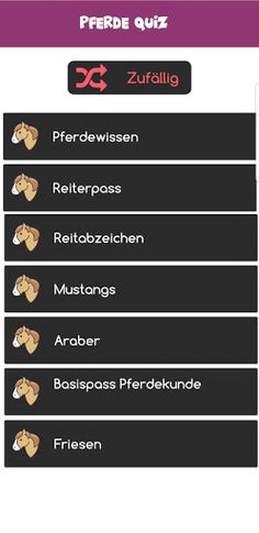 Pferde Quiz Deutsch - Screenshot 1