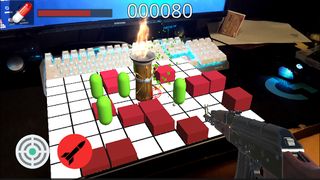 AcubeR (AR 증강현실 슈팅 디펜스 게임) - Screenshot 1