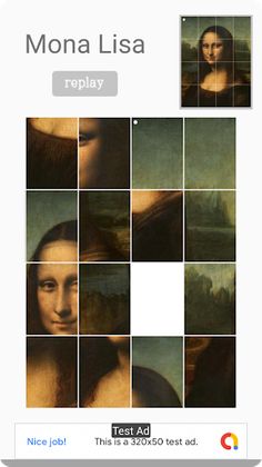 모나리자 슬라이딩 퍼즐게임 - Screenshot 2