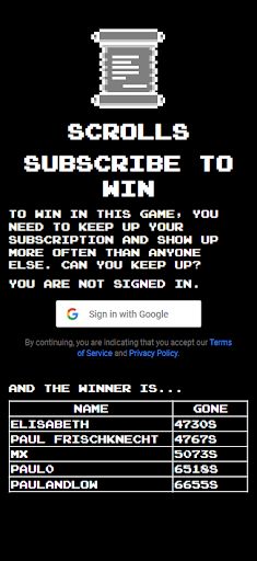 Scrolls - Subscribe to Win - Screenshot 2