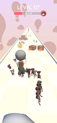 Run cat crowd: 3d running game - Screenshot 4