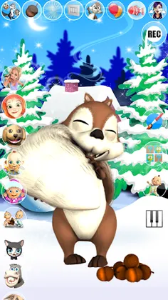Talking Squirrel Frozen Forest - Screenshot 2
