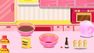 Make cake chocolate girls game - Screenshot 1