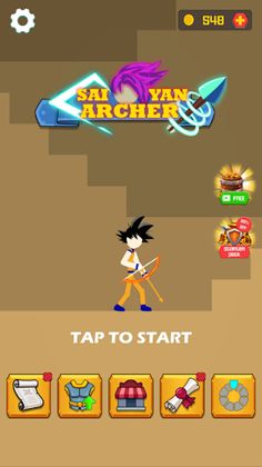 Stickman Game: Saiyan Archer - Screenshot 1