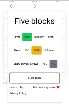 5 Block's game - Screenshot 1