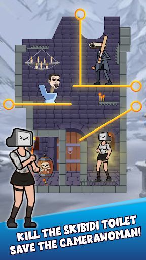 Toilet Monster Pull Pin Puzzle - Screenshot 3