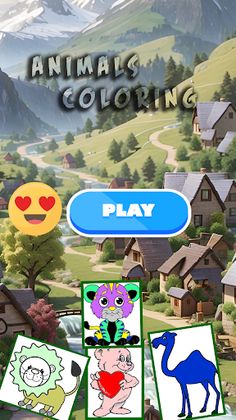 Coloring Book : Paint Animals - Screenshot 1