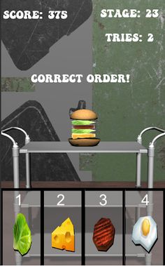 Make Hamburger : Memory Game - Screenshot 1