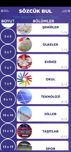 Sözcük Arama Oyunu, Kelime Bul - Screenshot 1