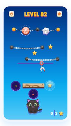 Cut Candy Ropes - Feed The Cat - Screenshot 2