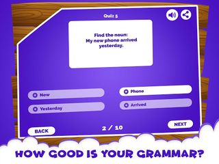 English Grammar Noun Quiz Game - Screenshot 1