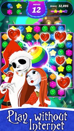 Sally Skellington Sweet Puzzle - Screenshot 1