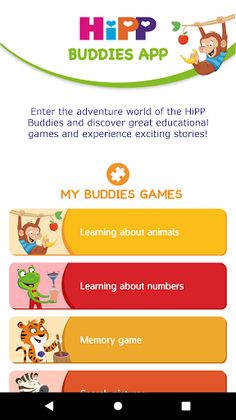 HiPP Buddies App - Screenshot 1