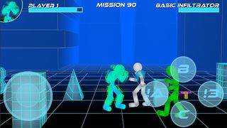 Stickman Neon Street Fighting - Screenshot 2