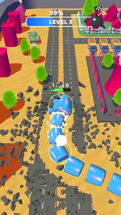 Worm City Demolish 3D - Screenshot 4