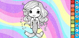 Mermaid coloring for adult - Screenshot 3