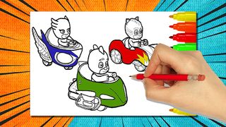 Pj Super heroes coloring mask - Screenshot 1