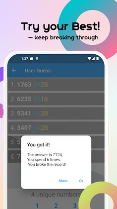 1A2B (a game like Mastermind) - Screenshot 3